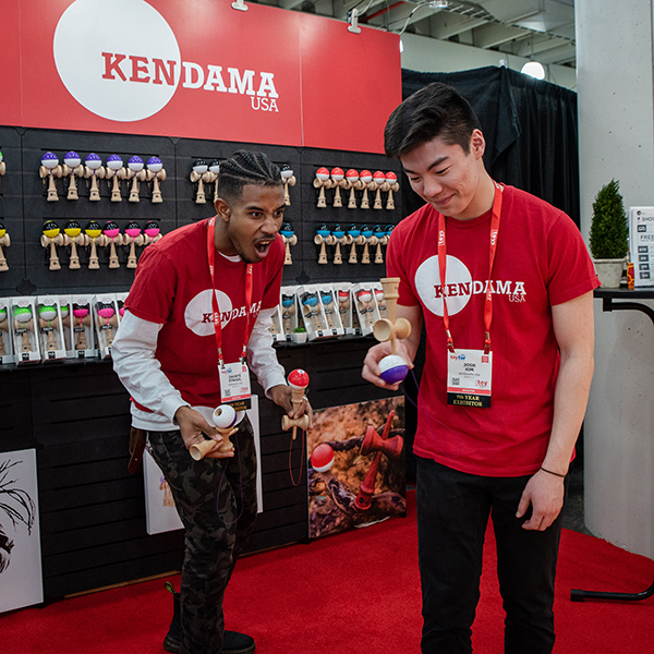 Toy Fair booth on show floor