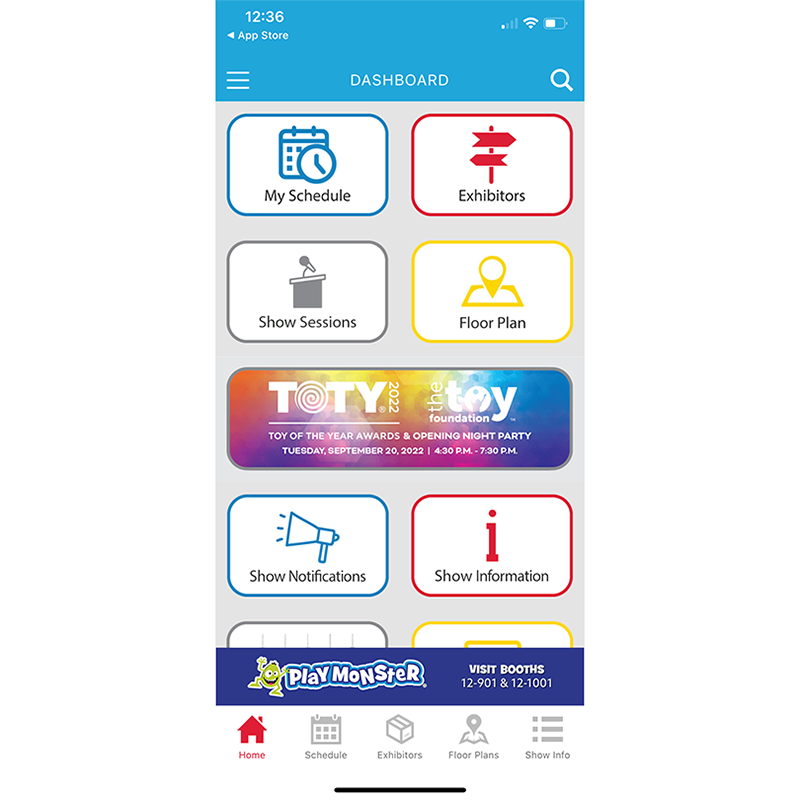 TOY FAIR MOBILE APP UPGRADES